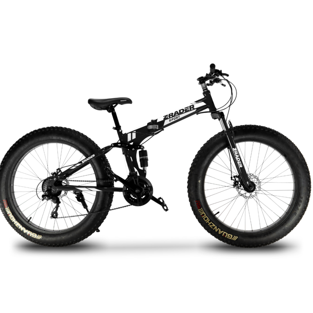 Bicicleta Fat Bike Dobrável Aro 26 Câmbio Shimano 21 Marchas Zrader