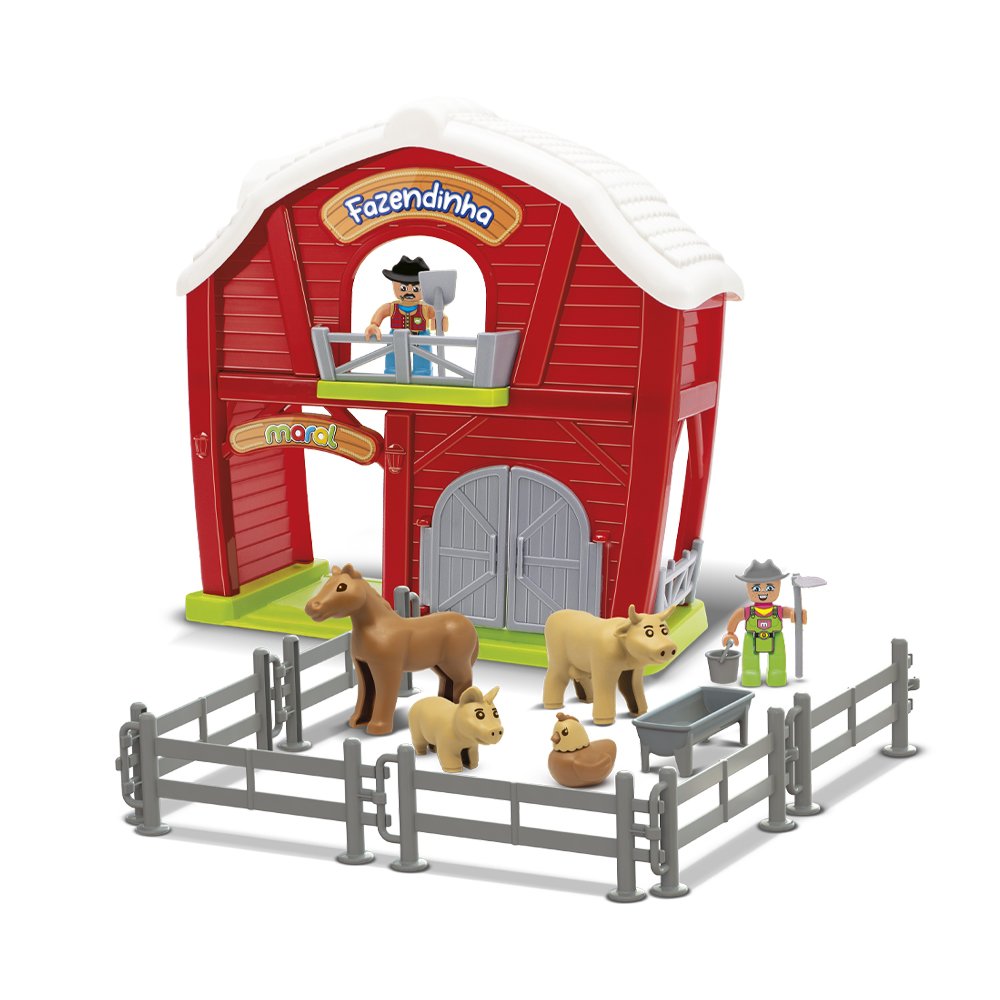 Fazendinha Infantil Com Trator Animais - Maral